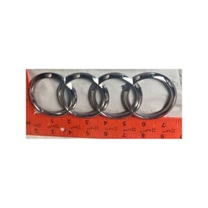 Vintage Audi Four Rings Chrome Grille Trunk Emblem Logo